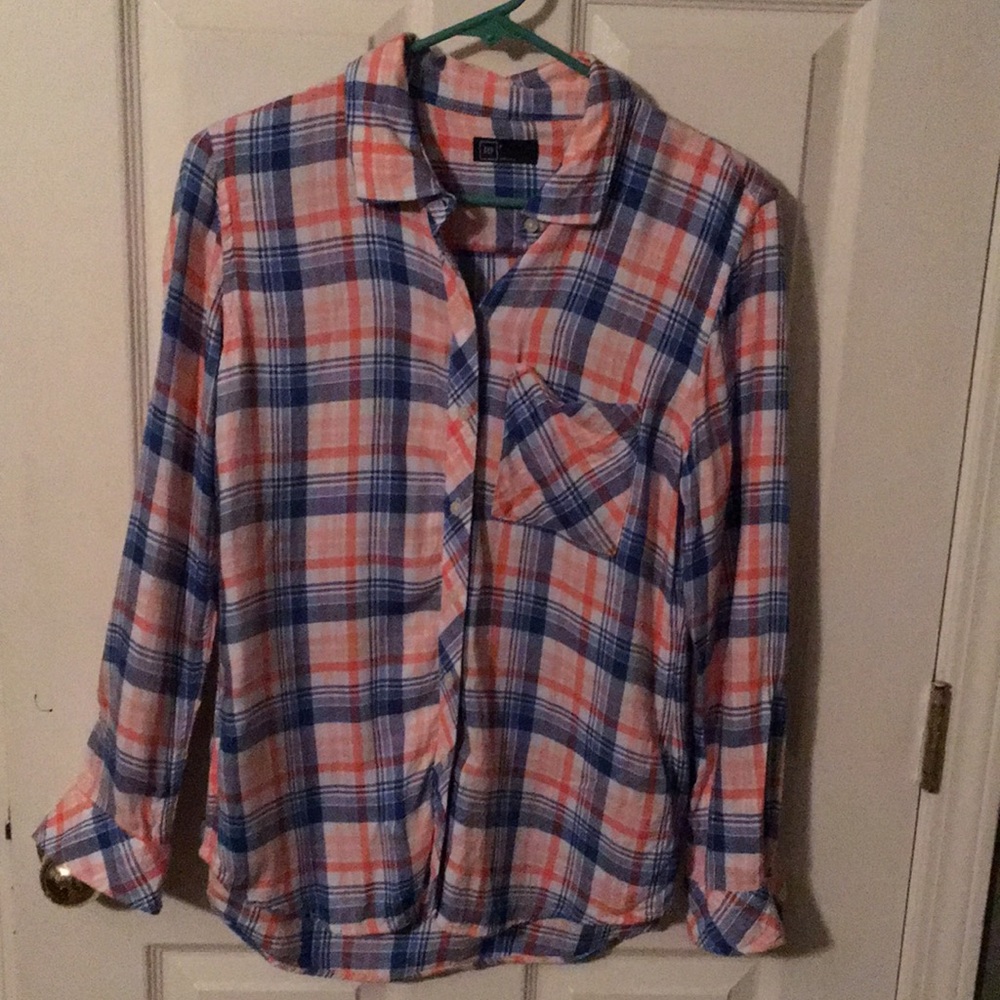 Supersoft GAP plaid button down shirt